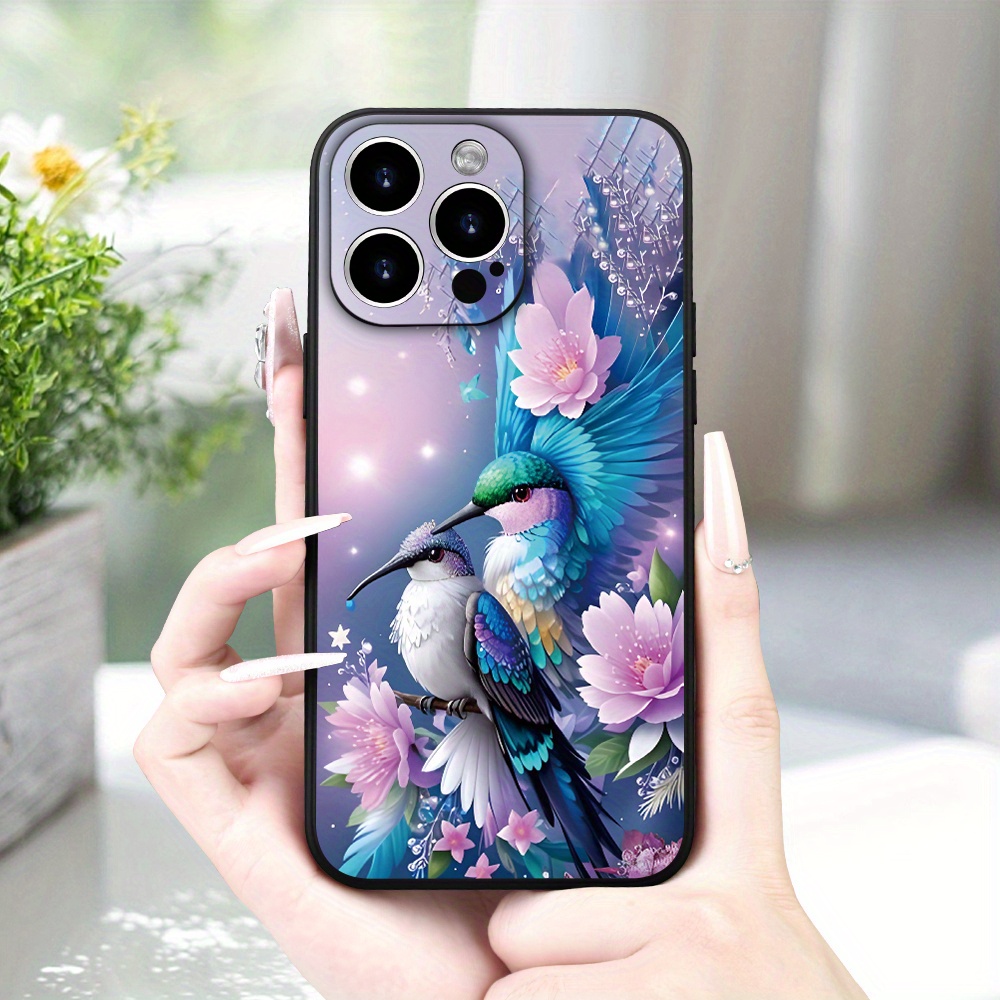 

Bird And Flower Pattern Frosted Mobile Phone Case With High-end Texture, Simple And Personalized For 15/14/13/12/11/xs/xr/x/7/8/plus/pro/max/mini