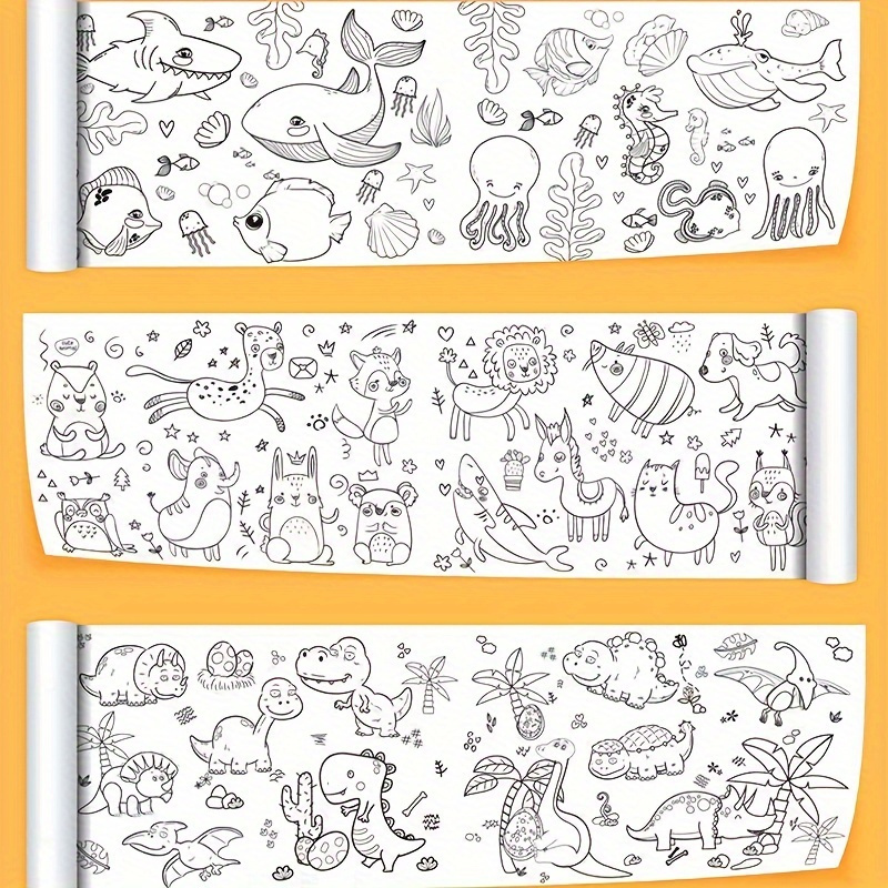 

118×11.8 Inch Doodle Paper, Super Long Drawing Paper, Doodle Scroll, Can Be Cut, Suitable For Coloring Painting, New Year Gift Valentine's Day Easter Gift