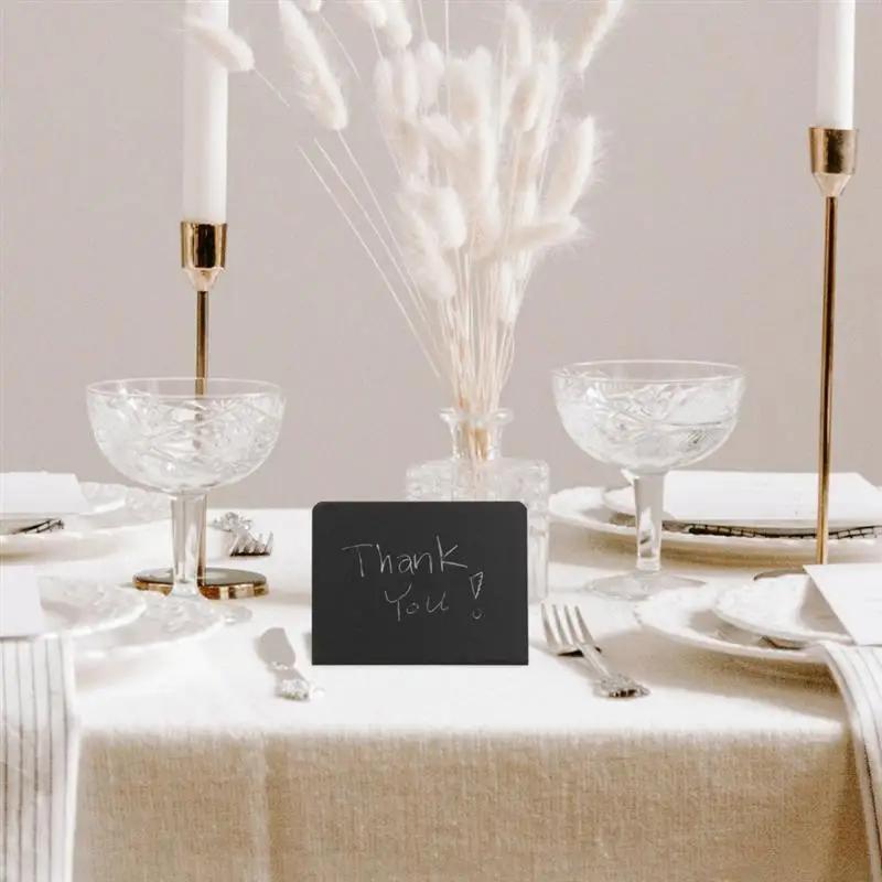 6pcs mini chalkboard signs small erasable blackboard tabletop message boards for buffet party food labels and table numbers details 4