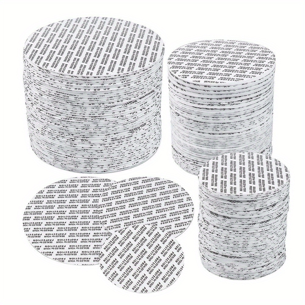 

[fast ] 150pcs Pressure Sensitive Foam Seals - Waterproof, Tamper-resistant Lid Liners For Cosmetic Jars & Bottles, White