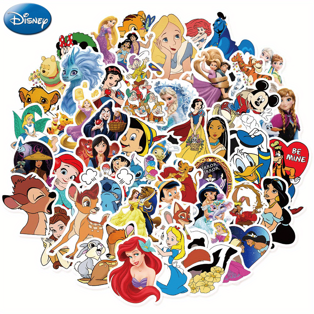 

Value Pack 50pcs Character Stickers, Mickey, Donald Duck, , Princesses, Cartoon Stickers For Tablet, Phone, Luggage Decoration