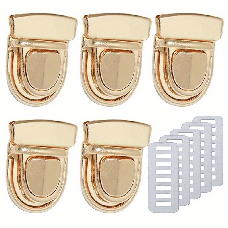 TEMU 5pcs、10pcs Metal Locks Bag Clasp Catch Buckles For Handbags Shoulder Bags Purse Closures Snap Clasps Craft Bag Additions, Wallet Making, Diy
