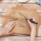 6pcs self sticker cork board wall tiles 30x21 3x0 3cm