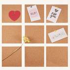 6pcs self sticker cork board wall tiles 30x21 3x0 3cm