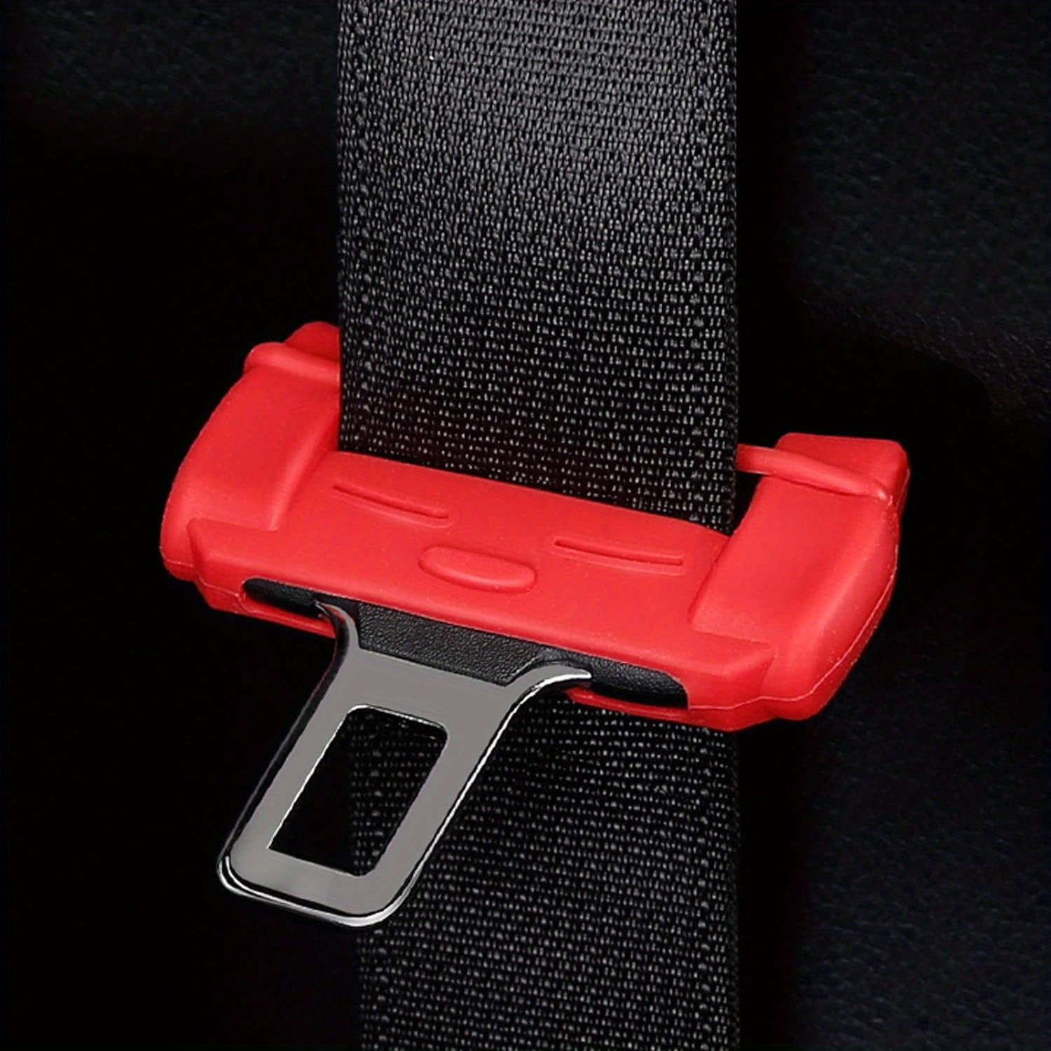 

Universal Car Seat Belt Buckle Cover Protector - Latex Anti-scratch Silicone Clip Guard - 1pc Interior Accessory (red)