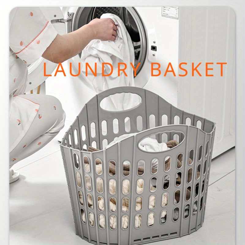

1pc Collapsible Laundry Basket, Modern Style, Polypropylene Material, Wall-mounted Storage Hamper For Bathroom, Home Use