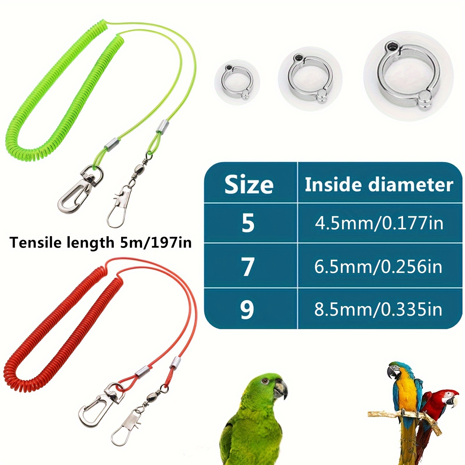 parrot flying rope bird leash parrot foot chain bird flight Temu