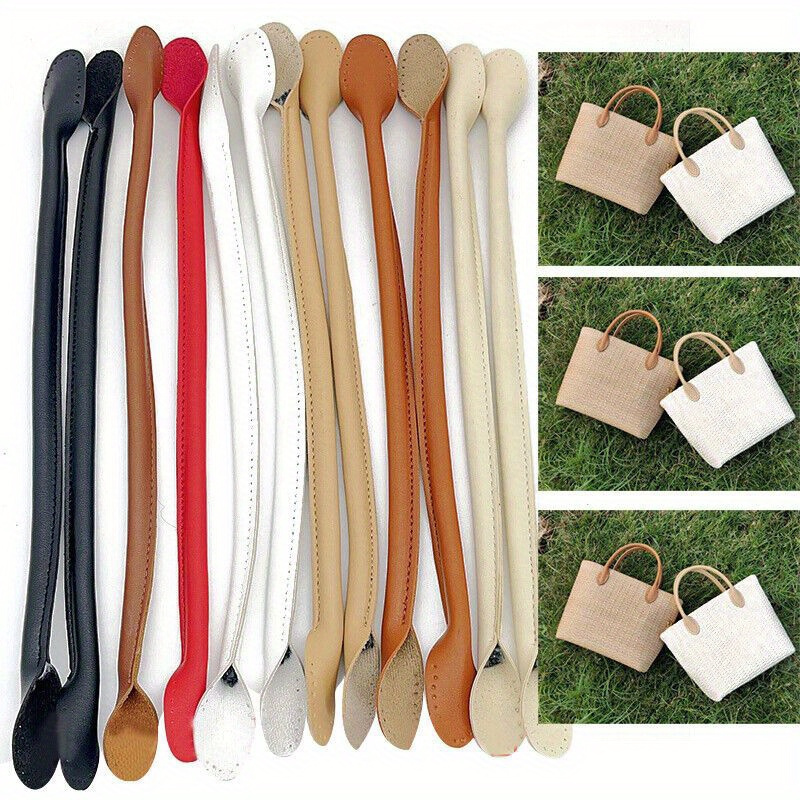 

1 Pair 16.53" Pu Leather Handbag Handle - Diy Replacement Shoulder Strap, Versatile Craft Accessories Purse Strap Bag Accessories