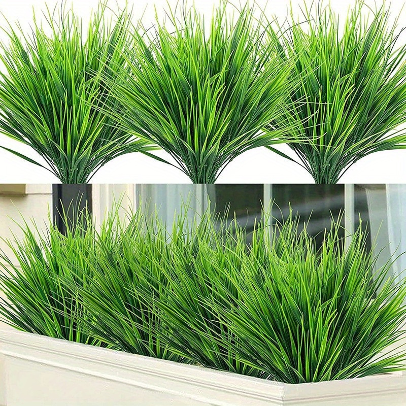 

20 Bundles Uv Resistant Artificial Wheat Grass - Faux Greenery For Home, Patio, And Wedding Decorations