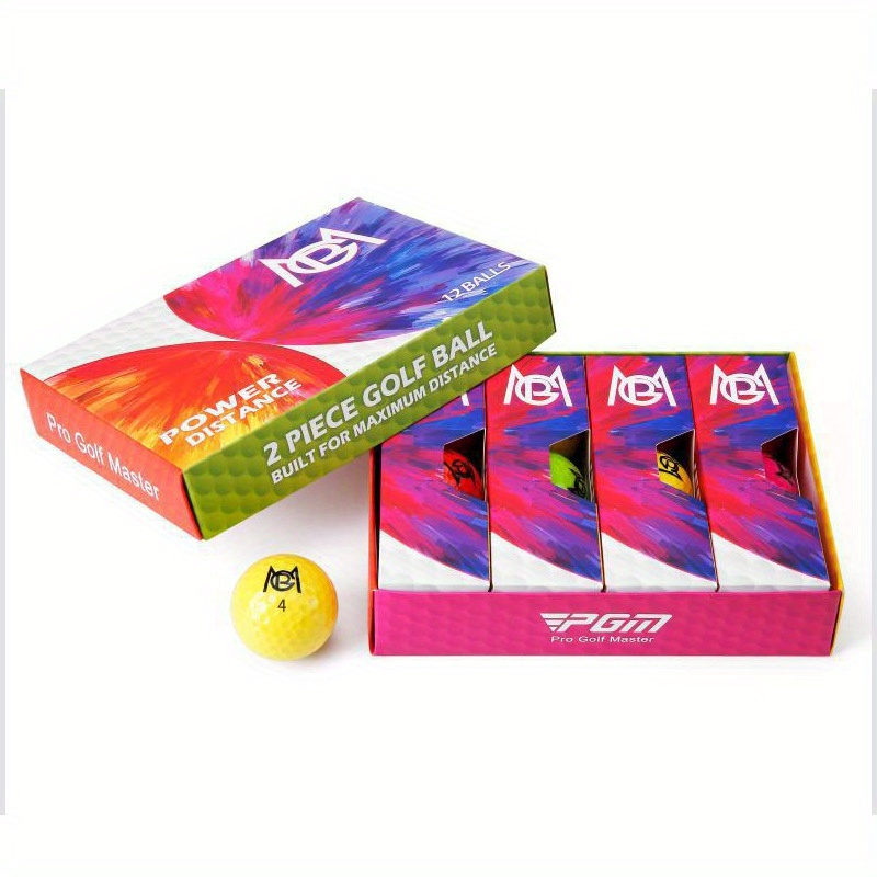12pcs Golf Competition Balls - Perfect For Practice & Competition - Includes Gift Box!