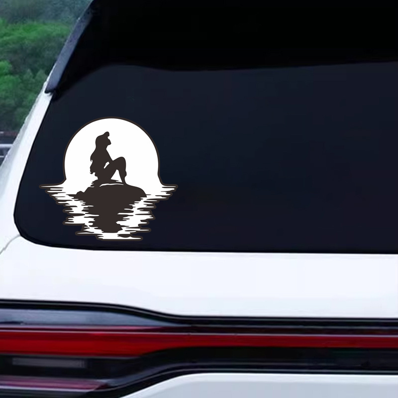 

Mermaid Sitting On Rock Creative Vinyl Car Motorcycle Sticker Decal Suitable For Trucks, , Laptops, Drinking Glasses, Windows, Glass, Walls