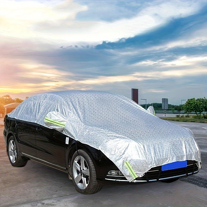 

1pc Suv Sedan Summer Car Cover Half Cover Aluminum Mold Sun Protection And Rainproof Car Sunshade 4 Seasons Car Cover Car Cover