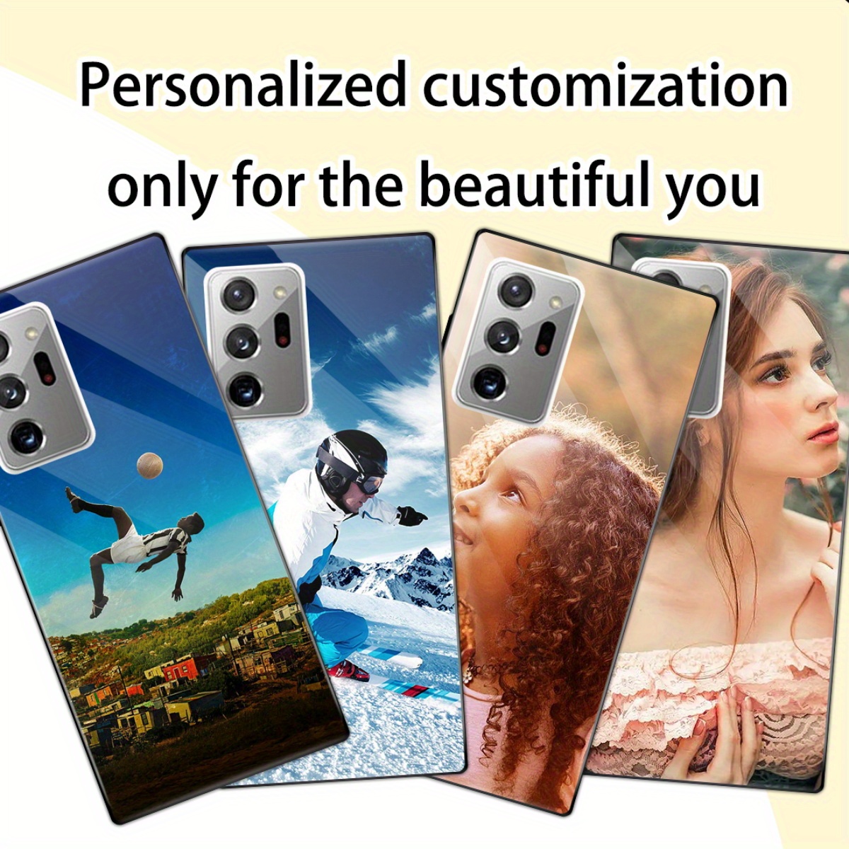 

Customizable Phone Case For Samsung /note10 Pro/note10 Lite/note9, Diy Personalized Photo Pattern Glass+tpu Protection Cover, Ideal For Birthday, Holiday, And Couples Gift