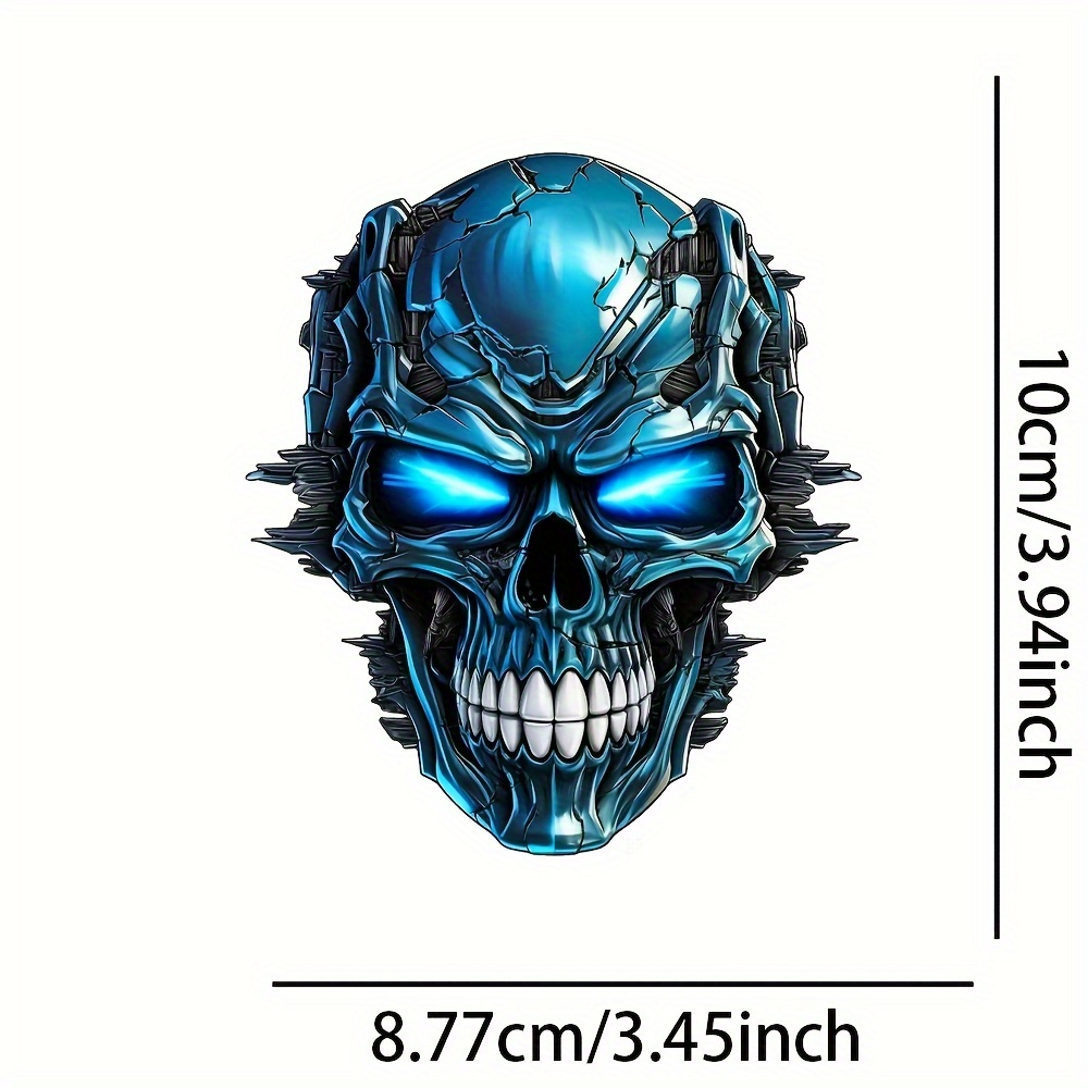 Blue Heavy Metal Sticker Car Decal Waterproof Computer Sticker For Car Or Motorcycle Decorative Sticker