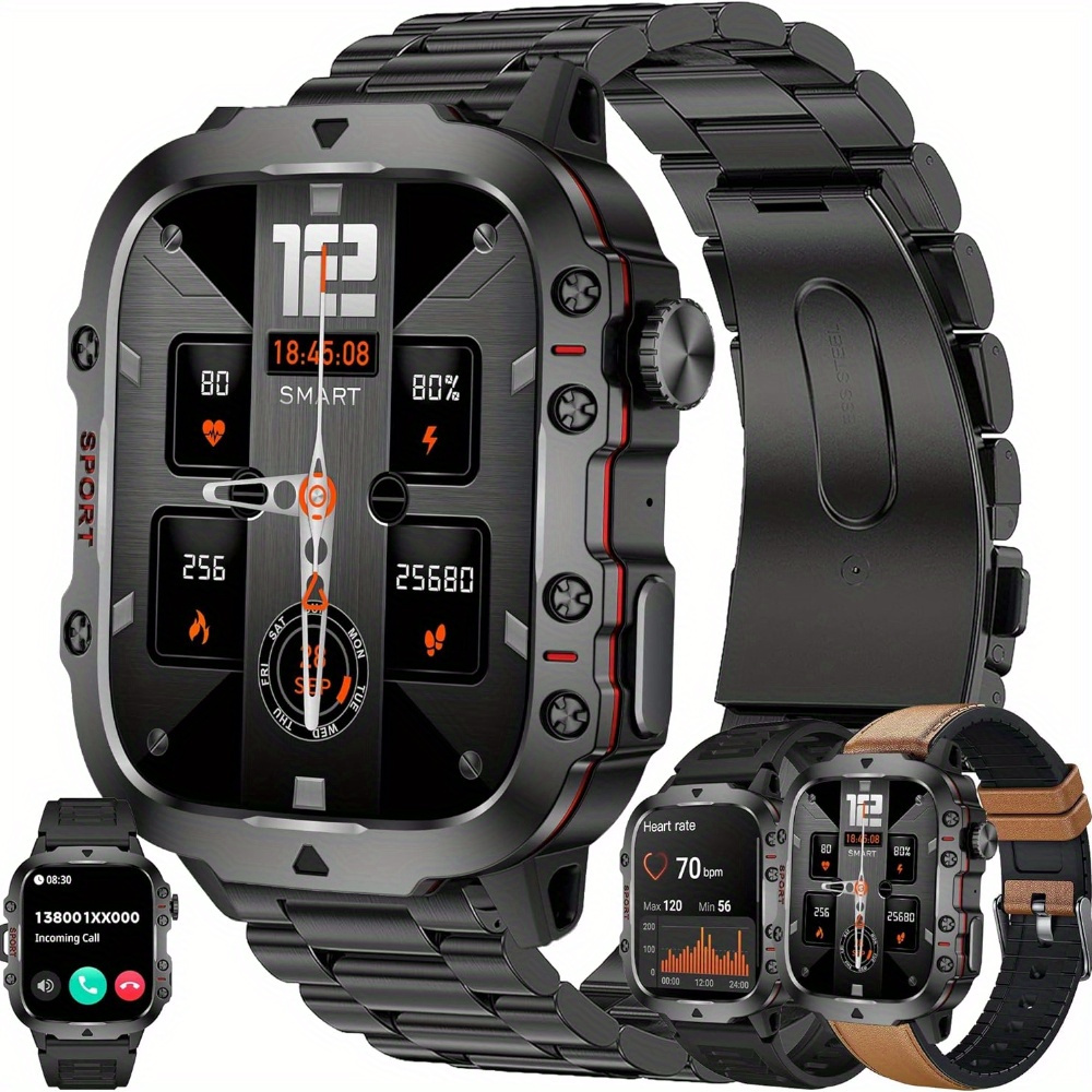 smart watch for men answer dial calls waterproof smartwatch   for   iphone 1 96 activity   with sleep monitor calorie smart watch for men call   wireless call smart watch
