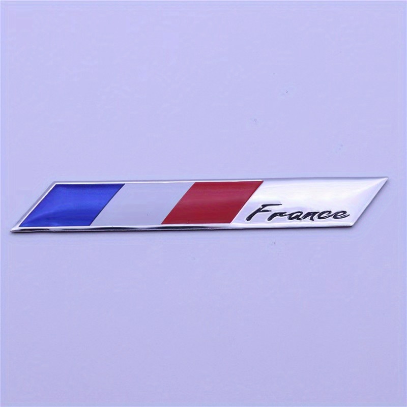 

2pcs France Flag Design Car Sticker Car Accessories Self-adhesive Sticker For Car Bumper Window Body Decoration Universal Fitment