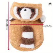 Cozy Fleece Lined Raccoon Hoodie For Small Dogs Cute Animal Theme Pet ...