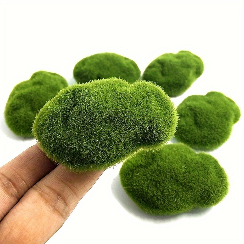 

10pcs Artificial Moss Balls, Resin Miniature Green Grass Micro Landscape, Perfect For Diy Fairy Garden, Aquarium And Outdoor Decor
