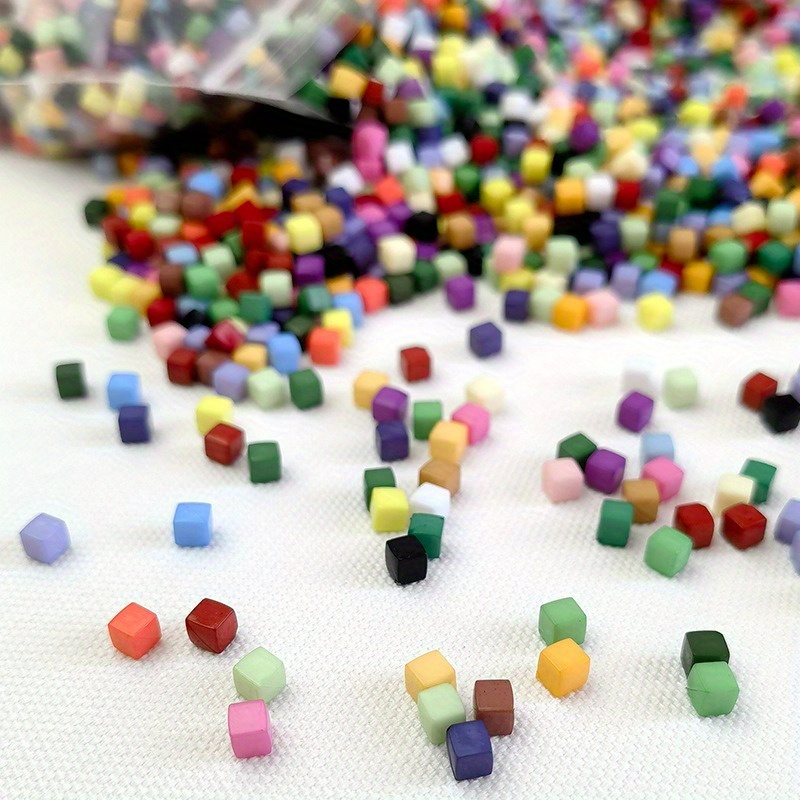 Image of 50g/1.76oz (. 650pcs) 4mm/0.16inx4mm/0.16in Small Mosaic Tiles, Acrylic Mosaic Materials, Suitable For Mosaic Outlining
