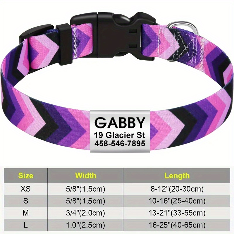 TEMU Customizable Dog Collars Featuring Floral Tribal Geometric Designs - Soft Ethnic Style Collars For Pets With Bohemian Id Tags, Perfect For