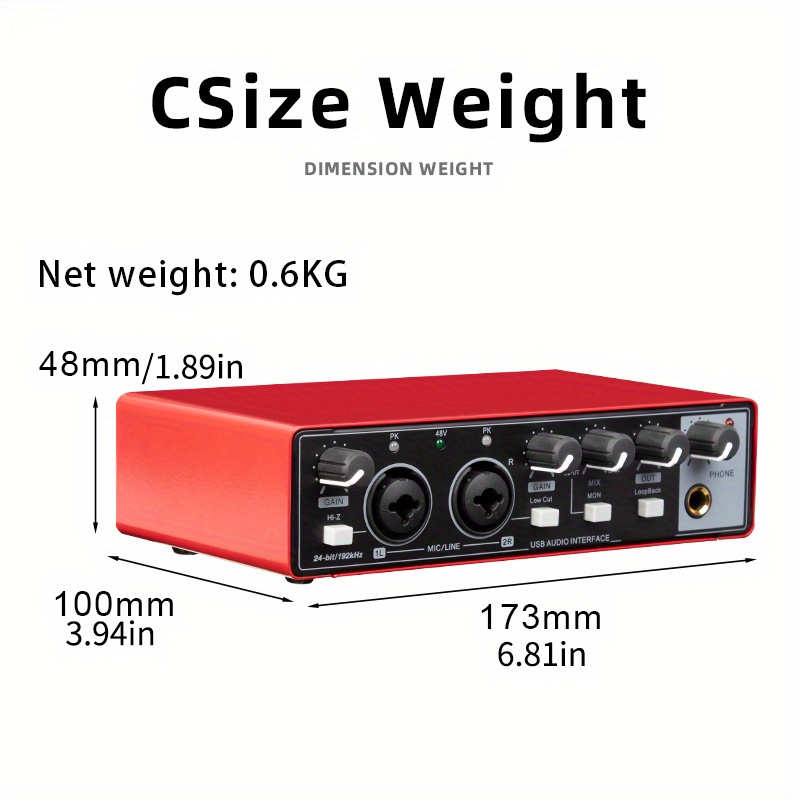 2 channel audio interface sound card display professional - Temu
