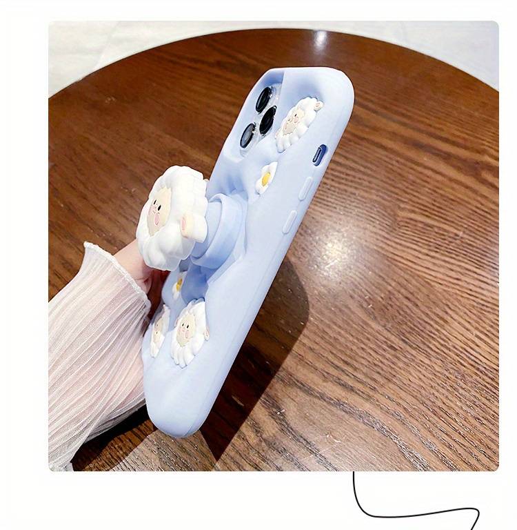 IPhone 11-15 Serisi Için Tutuculu, Şık, Koruyucu ve Hafif Trendy Koyun Tasarımı Koruyucu Kılıf ayrıntılar 3