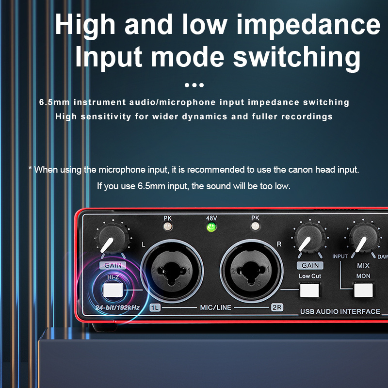 2 channel audio interface sound card display designed - Temu