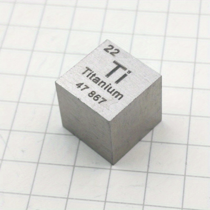

High-purity 99.5% Titanium Metal Cube - Perfect For Periodic Table Education & Science Enthusiasts, 10x10x10mm