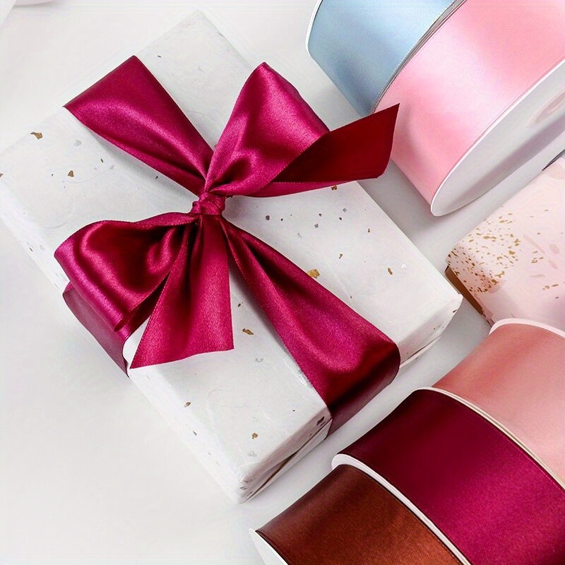 

100 Yards Solid Color Satin Ribbon 1.57" Wide - Perfect For Gift Wrapping, Crafts, Hair Accessories, Wedding Decor, Sewing & Diy Projects