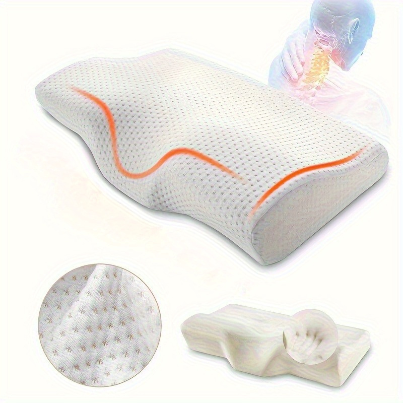

Memory Foam Pillow, Latex Cervical Neck Pillow For Side Back, Ergonomic Cervical Traction, Comfortable 4 Seasons Design