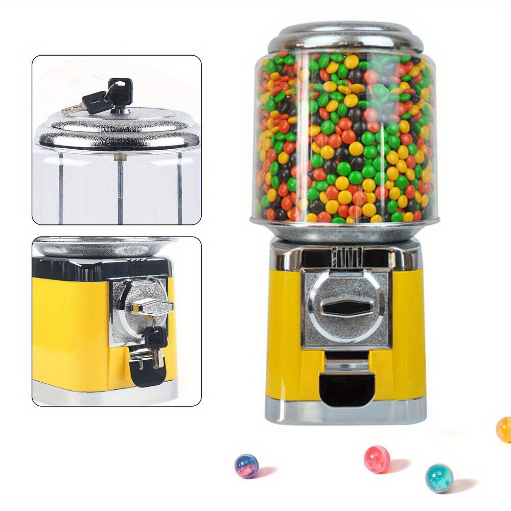 

Commercial Bulk Gumball Vending Nut Candy Vending Machine Treat Dispenser W/keys
