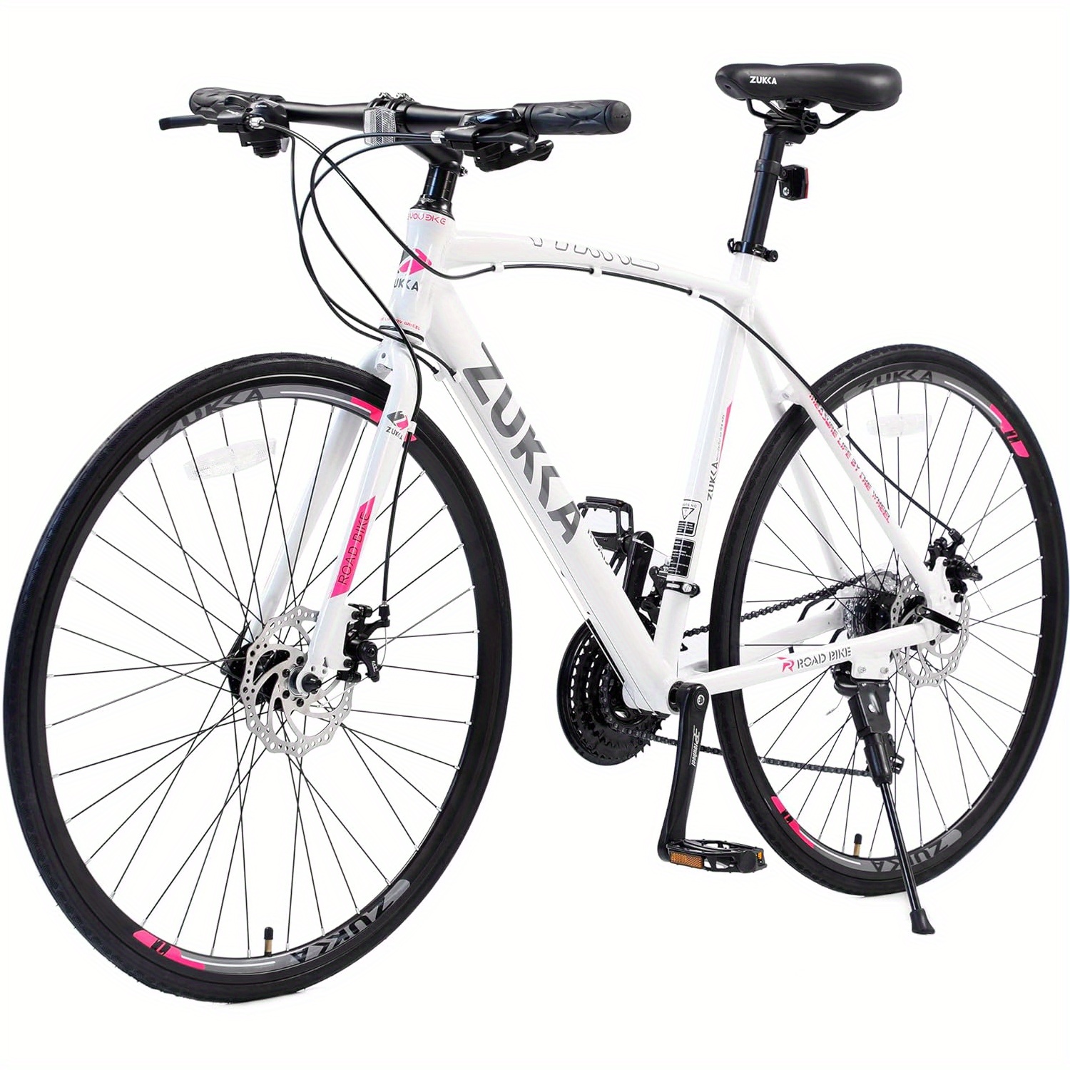 

700c Road Bike For Adult, 24-speed Unisex Hybrid Road Bicycle, Alloy Frame/dual-disc Brakes