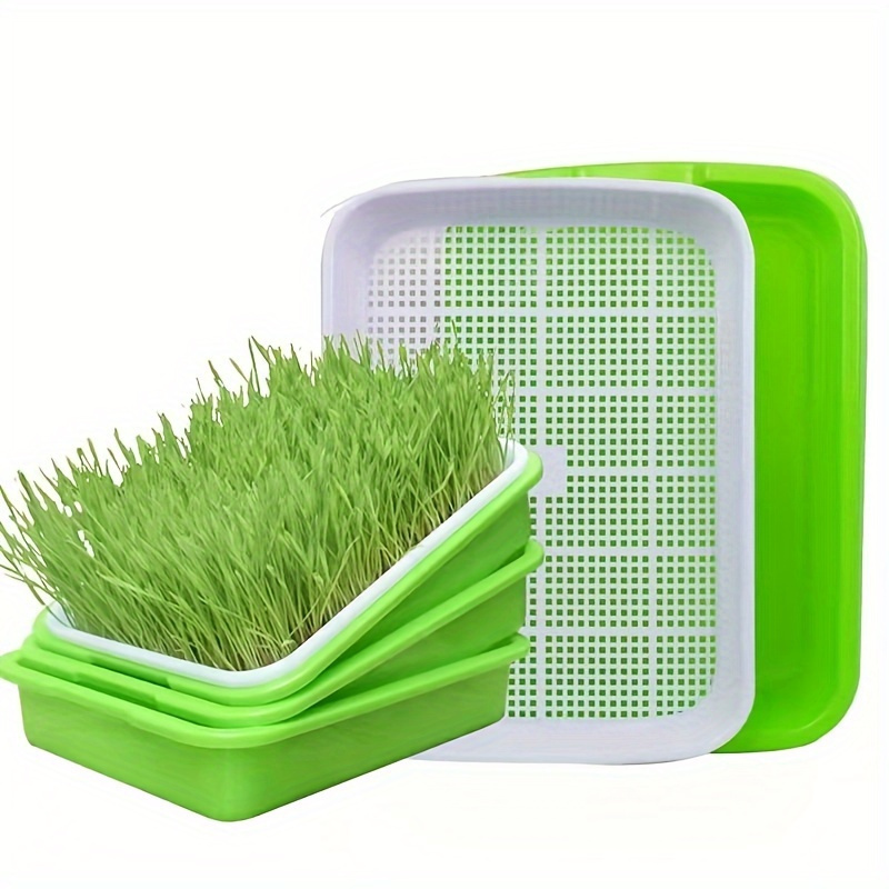 

2-pack Seed Starter Trays With Vented Domes - Classic Style Germination Kit With Drainage Holes, Various Patterned Plastic Trays For Plant Growth, Includes Multiple Components