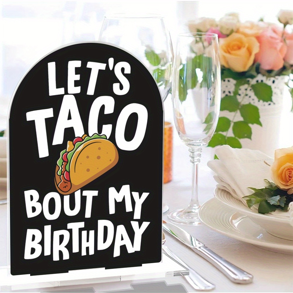 

let' About My Birthday" Acrylic Table Decoration - Mexican Cinco De Mayo Party Supplies