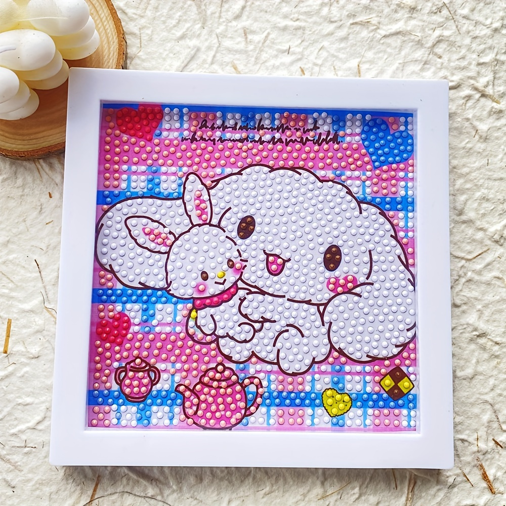 

playful Pastime" Officially Licensed Sanrio Cinnamoroll 5d Diamond Painting Kit With Frame - Full Drill Round Diamonds, Diy Craft For Home Wall Decor & Gifts