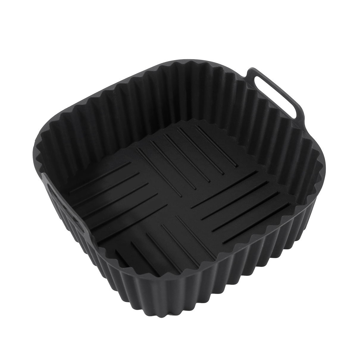 Image of Silicone Air Fryer Liner - 8" Square, Reusable & Easy To Clean - Perfect For 4-7 Fryers, Air Fryer & Microwave Safe - Ideal For Healthy Cooking