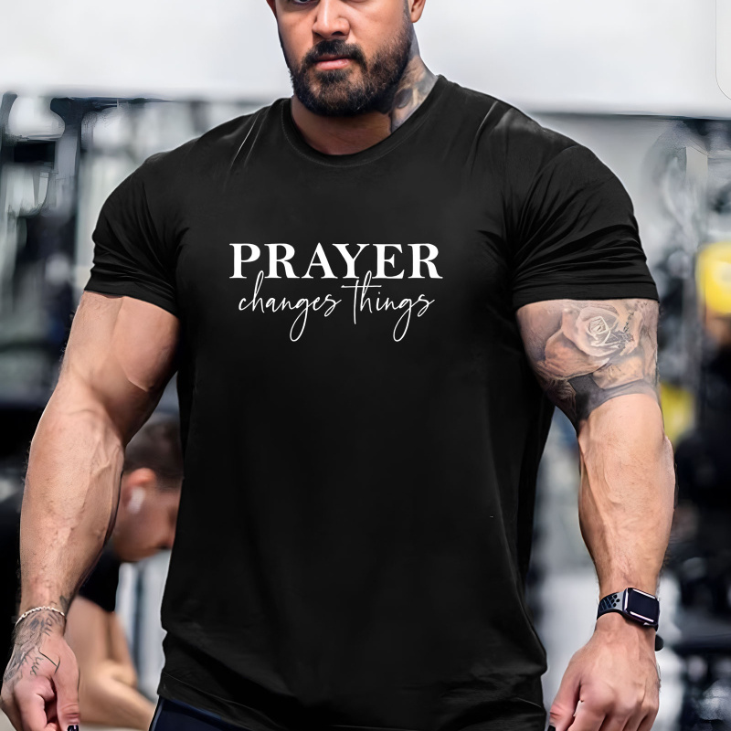 

Plus Size Men's Print T-shirt, Summer Trendy Casual Short Sleeve Tees, Big & Tall