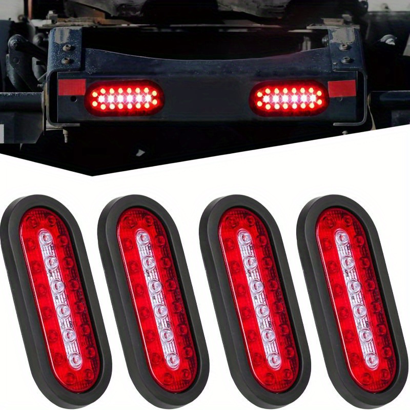 

Oval Trailer Lights, 6 Inch 22 Led Trailer Lights, 4pcs Led Trailer Light Kit, Oval Led Trailer Lights, 12v Trailer Tail Lights Led