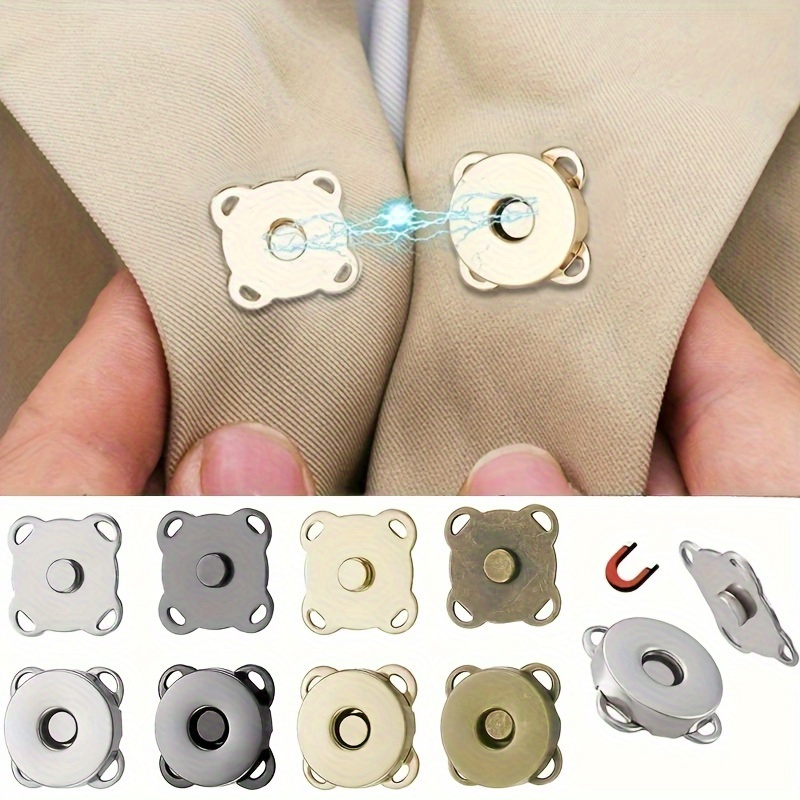 

5/8pairs Magnetic Snap Fasteners, Invisible Plum Blossom Buckle, Diy Hand Sewing Strong Magnets, Clothing & Bag Accessories