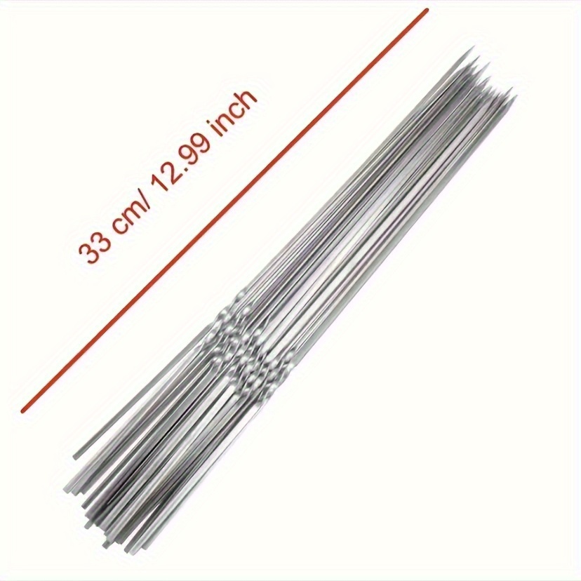 20 30pcs   stainless steel bbq skewers for outdoor and indoor grilling parties easy to clean kitchen supplies kitchen accessories bbq accessories details 6