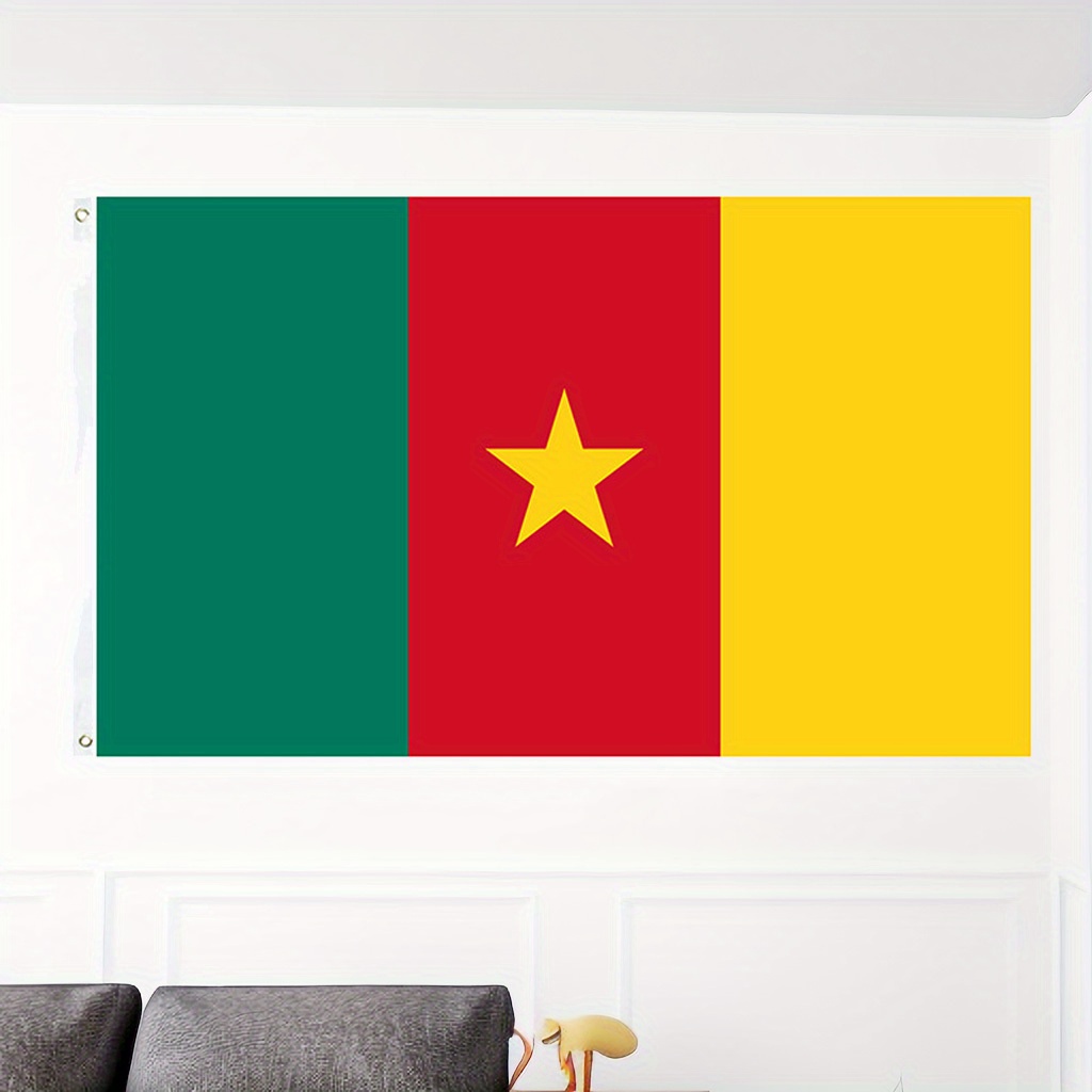 Kamerun-Flagge Überwurfdecke – 120x150 Cm, Weiches Flanell-Polyester, Als Deko Oder Kuschelige Decke