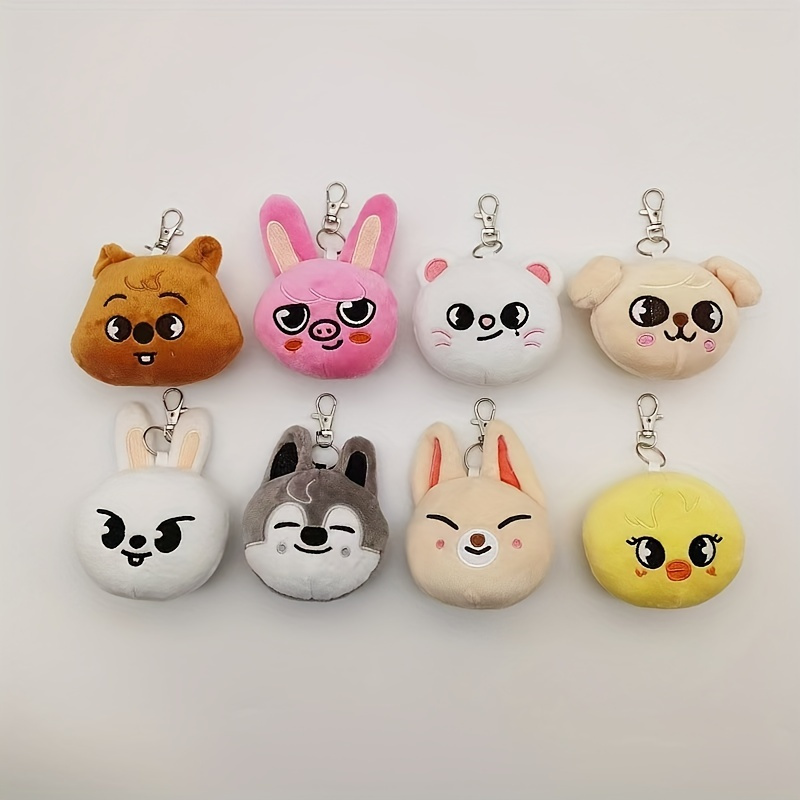 

3.93in Kawaii Stuff Animal Chick Fox Dog Bear Puppy Cat Rabbit Pendant For Children, Doll Plush Toy, Doll Key Chain