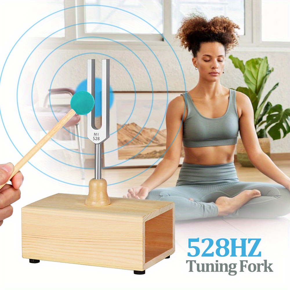 

528hz Tuning Fork For Yoga And Healing With Base Bag And Mallet 432hz Tuning Fork