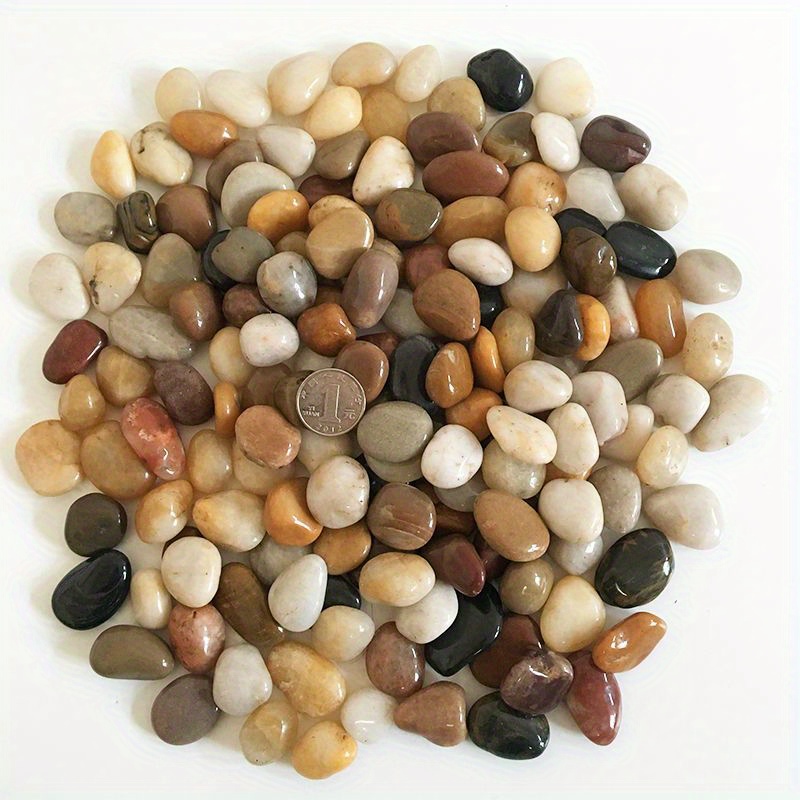 

Polished Natural Stone Pebbles - Decorative Multi-colored Rain Flower Stones For Aquariums, Plant Pots, Landscaping - 500g-1000g Pack