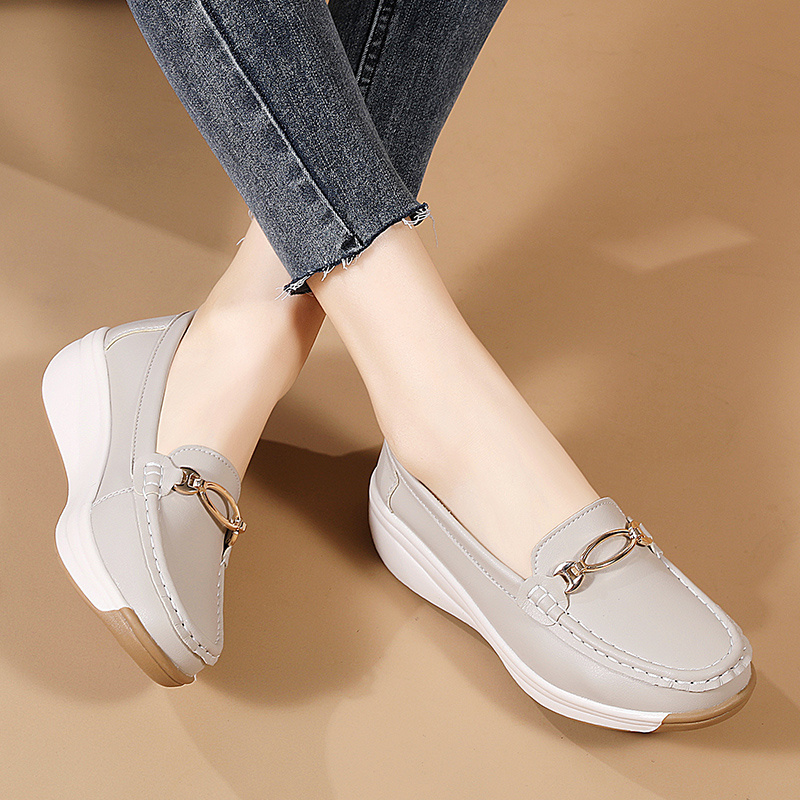 Metallic Decor Slip-On Loafers