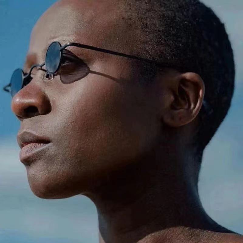 

Retro Small Round Fashion Punk Metal Frame Hip Hop Shades Candy Color Unisex