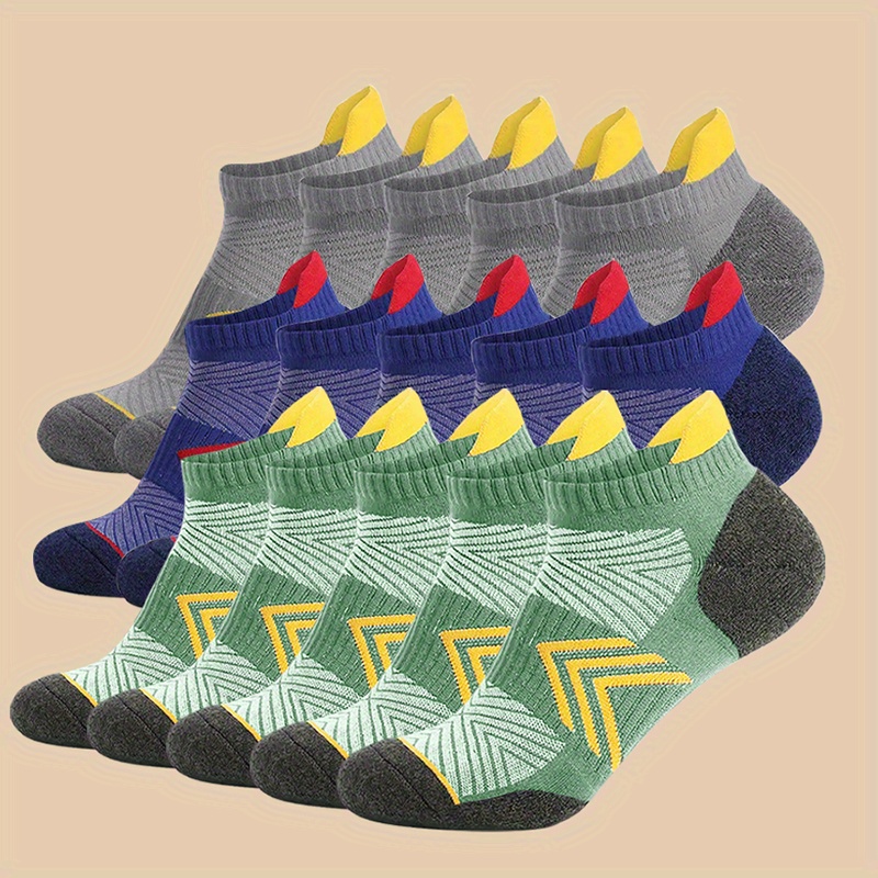 

10 ou 15 paires de chaussettes basses anti-odeurs et anti-transpiration en coton mélangé pour hommes, chaussettes confortables et respirantes, pour un usage quotidien, printemps et été