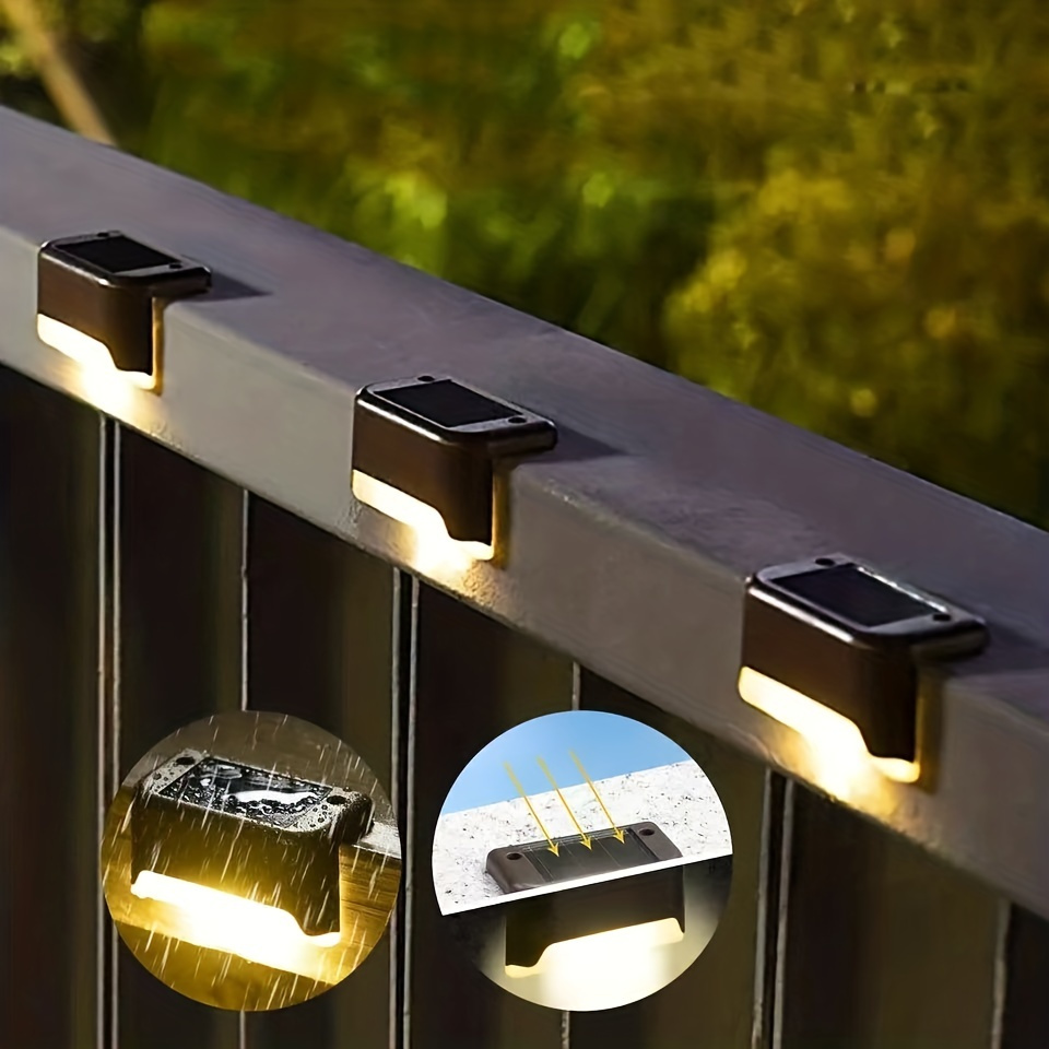 

16-pcs Solar Led Deck Lights, 3.15 X 1.77 X 1.97 Inches, Waterproof, Outdoor Stair Step Lighting, For Patio, Garden, Balcony, Fence, Driveway Pathway Decor