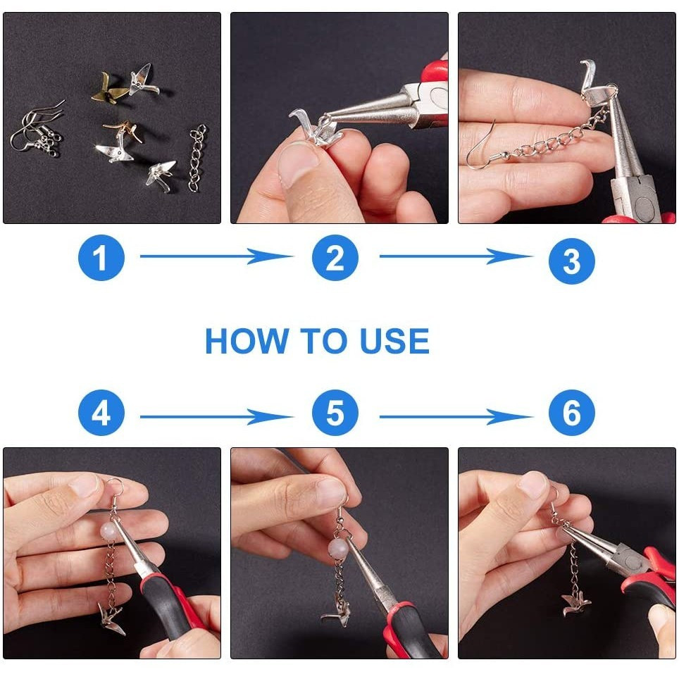 40-Piece Alloy Paper Crane Spacer Beads - 21x16mm 3D Origami Crane Beads For Jewelry Making