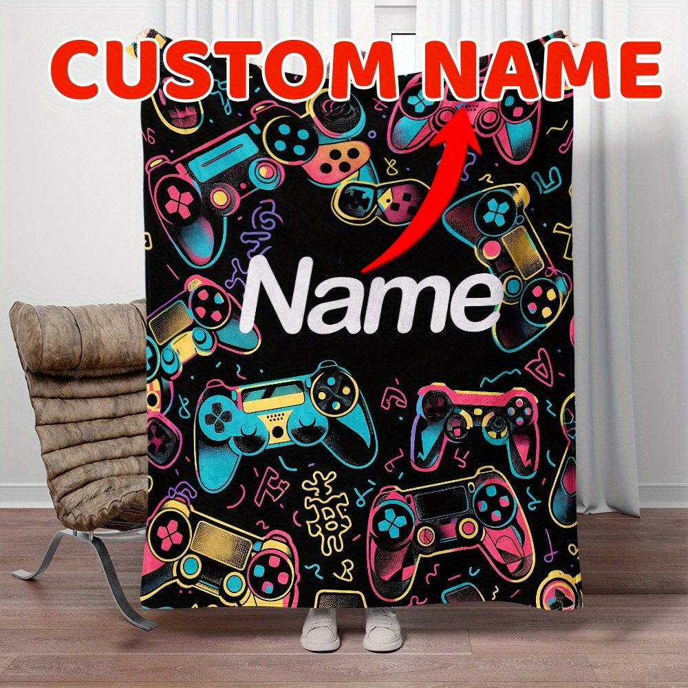 

1pc Blanket, Gamepad Personality Portable Blanket For Sofa, Bed, , Camping, , , , , And Bed - And Blanket